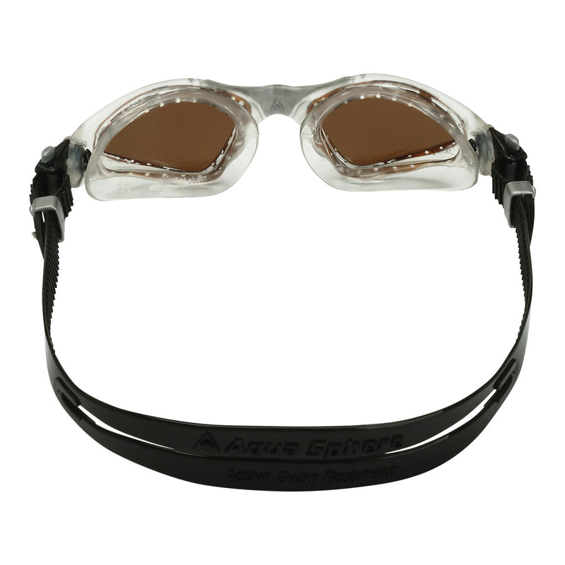 Kayenne – Schwimmbrille – Erwachsene – braune polarisierte Gläser – Petrol/Silber