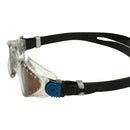 Kayenne – Schwimmbrille – Erwachsene – braune polarisierte Gläser – Petrol/Silber