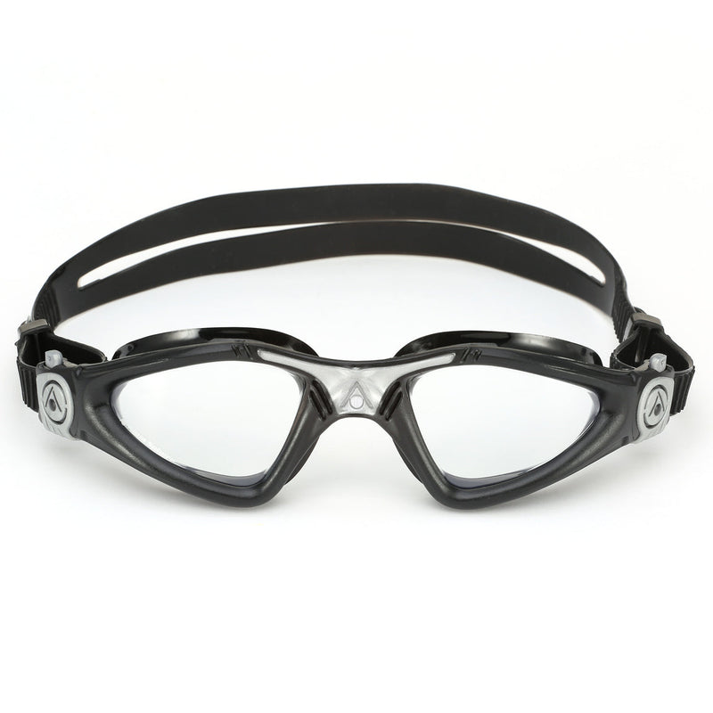 Kayenne – Schwimmbrille – Erwachsene – klare Gläser – Schwarz/Silber