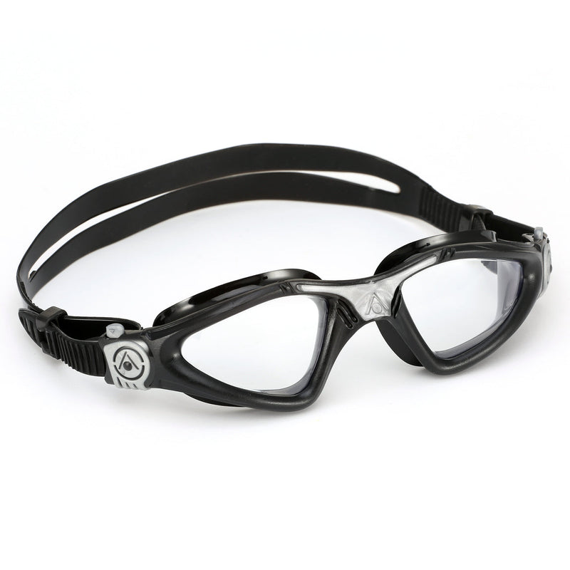 Kayenne – Schwimmbrille – Erwachsene – klare Gläser – Schwarz/Silber