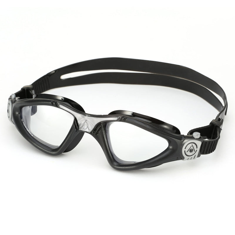 Kayenne – Schwimmbrille – Erwachsene – klare Gläser – Schwarz/Silber
