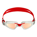 Kayenne – Schwimmbrille – Erwachsene – schillernde verspiegelte Titanlinse – Grau/Rot