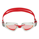 Kayenne – Schwimmbrille – Erwachsene – Rote verspiegelte Titanlinse – Grau/Rot