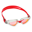 Kayenne – Schwimmbrille – Erwachsene – Rote verspiegelte Titanlinse – Grau/Rot