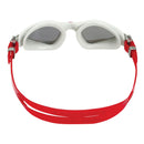Kayenne – Schwimmbrille – Erwachsene – Silberne verspiegelte Titanlinse – Grau/Rot
