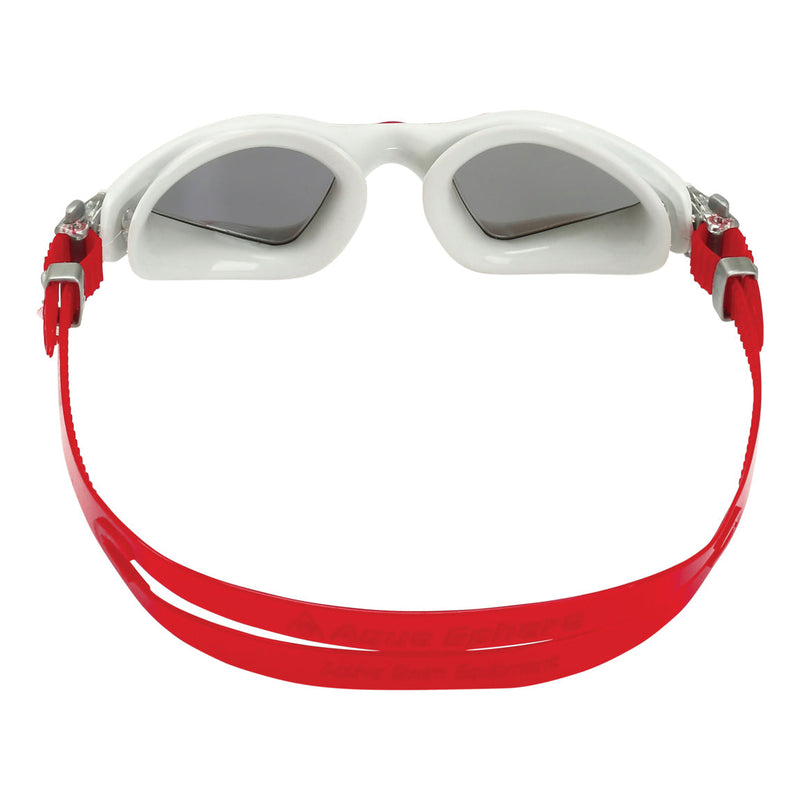 Kayenne – Schwimmbrille – Erwachsene – Silberne verspiegelte Titanlinse – Grau/Rot