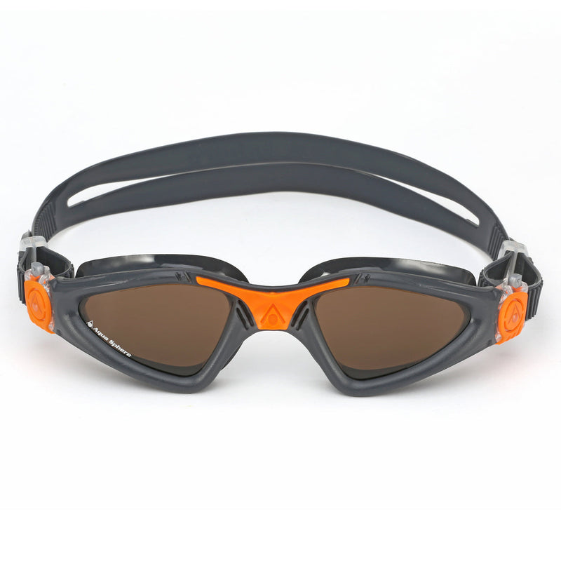Kayenne – Schwimmbrille – Erwachsene – Braune polarisierte Linse – Grau/Orange