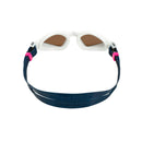 Kayenne Small – Schwimmbrille – Erwachsene – braune polarisierte Gläser – Weiß/Grau