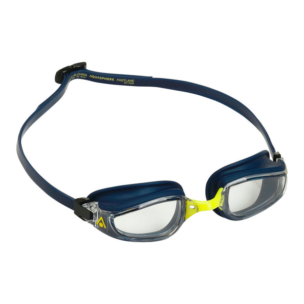 Fastlane – Schwimmbrille – Erwachsene – klare Gläser – Blau/Gelb