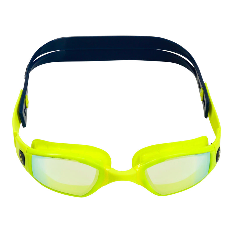 Ninja – Schwimmbrille – Erwachsene – Gelbe verspiegelte Titanlinse – Gelb/Blau