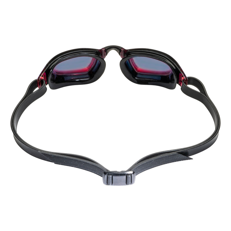 Xceed – Schwimmbrille – Erwachsene – Rote verspiegelte Titanlinse – Schwarz