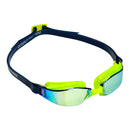 Xceed – Schwimmbrille – Erwachsene – Gelbe verspiegelte Titanlinse – Gelb/Blau