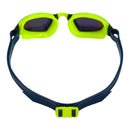 Xceed – Schwimmbrille – Erwachsene – Gelbe verspiegelte Titanlinse – Gelb/Blau