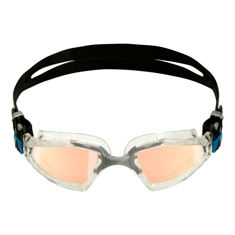 Kayenne Pro – Schwimmbrille – Erwachsene – schillernde verspiegelte Titanlinse – transparent/grau