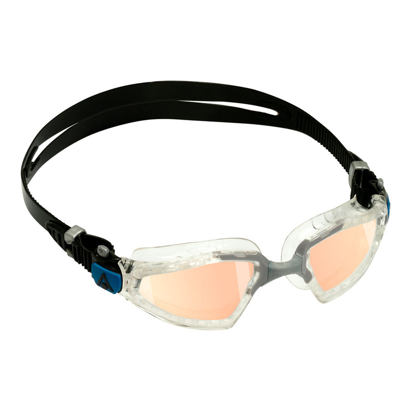 Kayenne Pro – Schwimmbrille – Erwachsene – schillernde verspiegelte Titanlinse – transparent/grau
