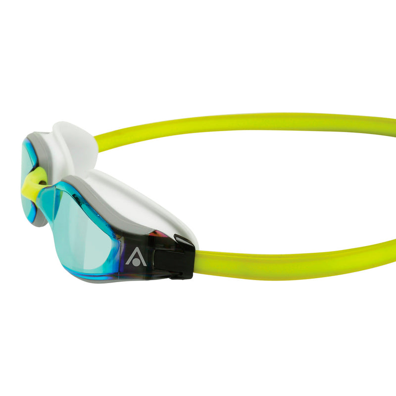 Fastlane – Schwimmbrille – Erwachsene – Gelbe verspiegelte Titanlinse – Weiß/Gelb