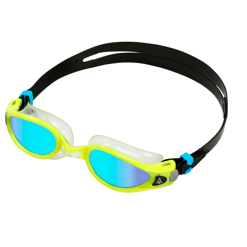 Kaiman EXO - Zwembril - Volwassenen - Blue Titanium Mirrored Lens - Geel/Transparant
