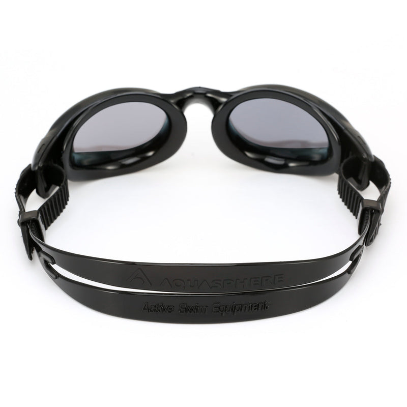 Kaiman – Schwimmbrille – Erwachsene – Silberne verspiegelte Titanlinse – Schwarz