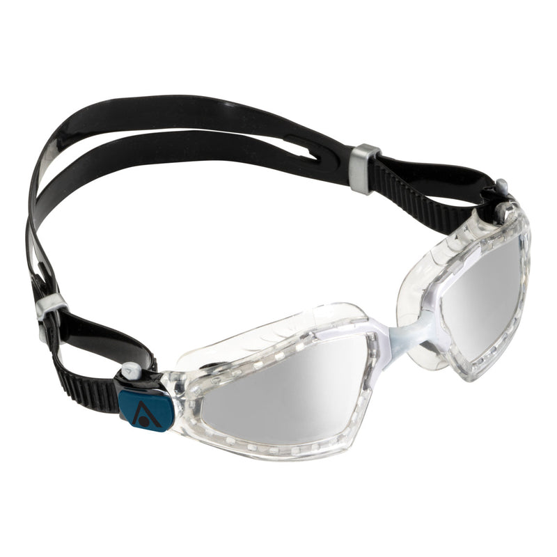 Kayenne Pro – Schwimmbrille – Erwachsene – verspiegelte silberne Titanlinse – transparent/grau
