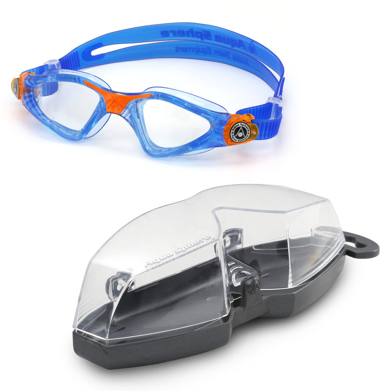 Kayenne Junior - Schwimmbrille - Kinder - Klare Linse - Blau/Orange
