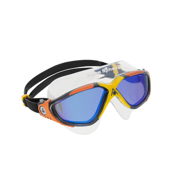 Vista - Zwembril - Volwassenen - Indigo Blue Titanium Mirrored Lens - Grijs/Oranje