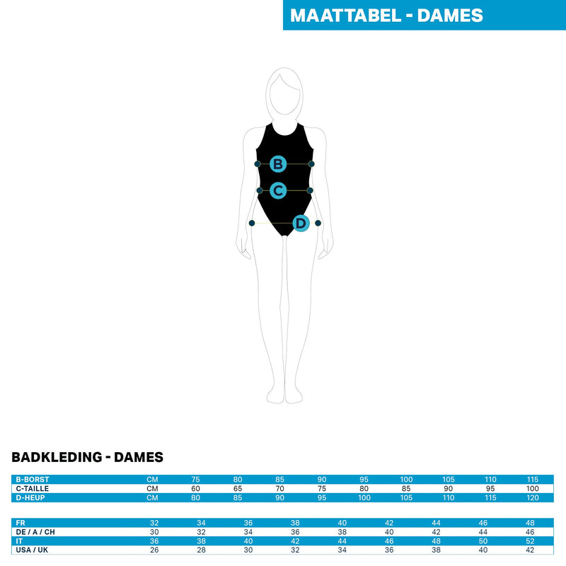 Essential Classic Back - Badpak - Dames - Zwart/Blauw