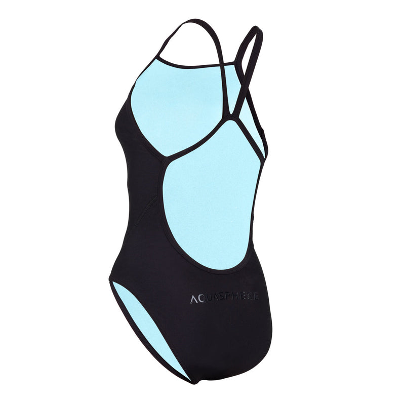 Essential Wide Back - Badpak - Dames - Zwart/Blauw