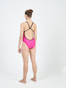 Essential Wide Back - Badeanzug - Damen - Rosa/Schwarz