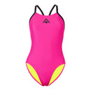 Essential Wide Back - Badeanzug - Damen - Rosa/Schwarz