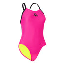 Essential Wide Back - Badeanzug - Damen - Rosa/Schwarz