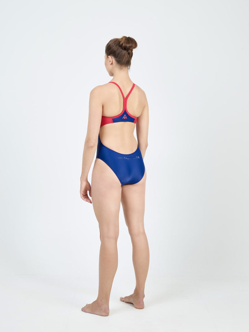 Essential Fly Back - Badeanzug - Damen - Blau/Rot