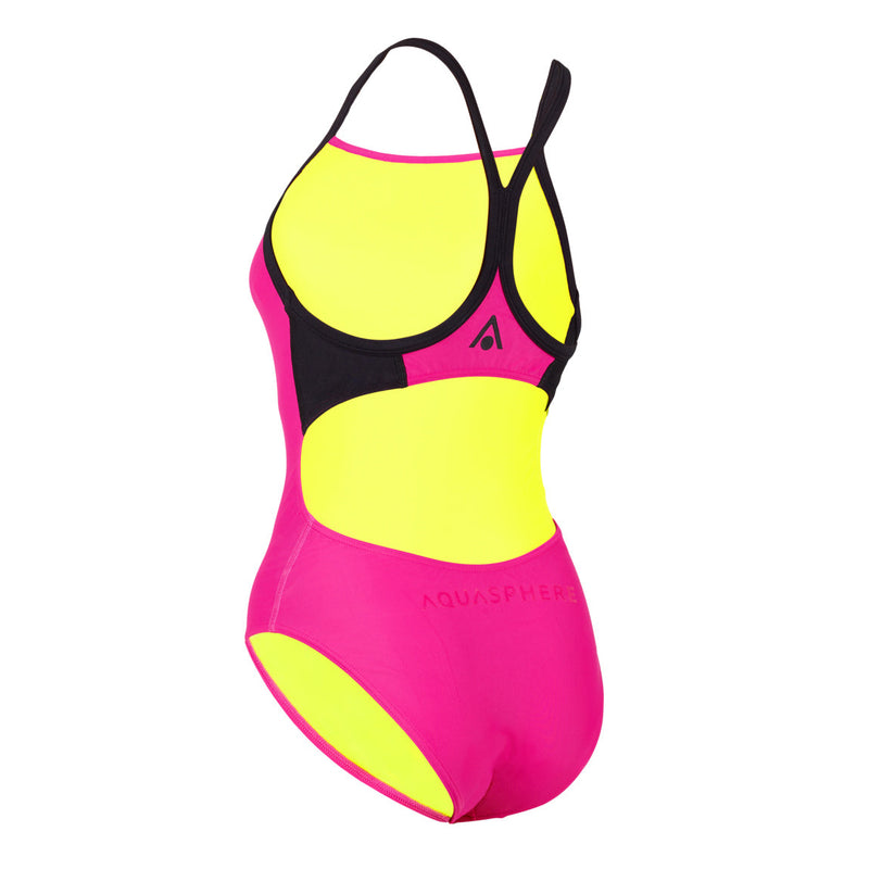 Essential Fly Back - Badpak - Dames - Roze/Zwart