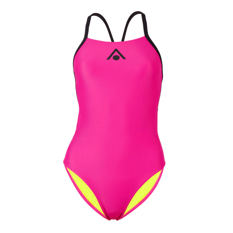 Essential Fly Back - Badpak - Dames - Roze/Zwart