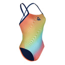 Essential Tie Back – Badeanzug – Damen – Mehrfarbig/Blau