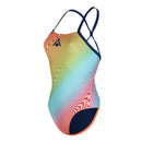 Essential Tie Back – Badeanzug – Damen – Mehrfarbig/Blau