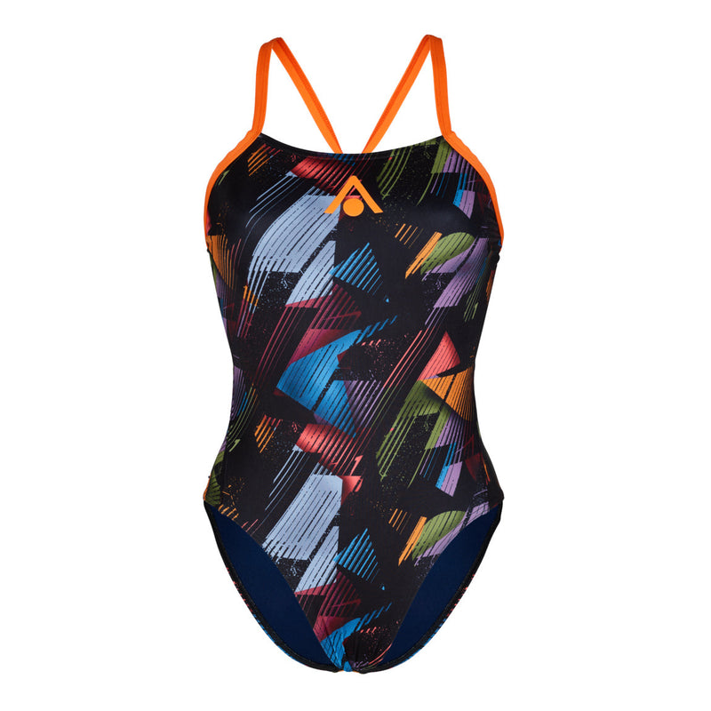 Essential Tie Back - Badpak - Dames - Multicolor/Oranje