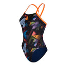 Essential Tie Back – Badeanzug – Damen – Mehrfarbig/Orange