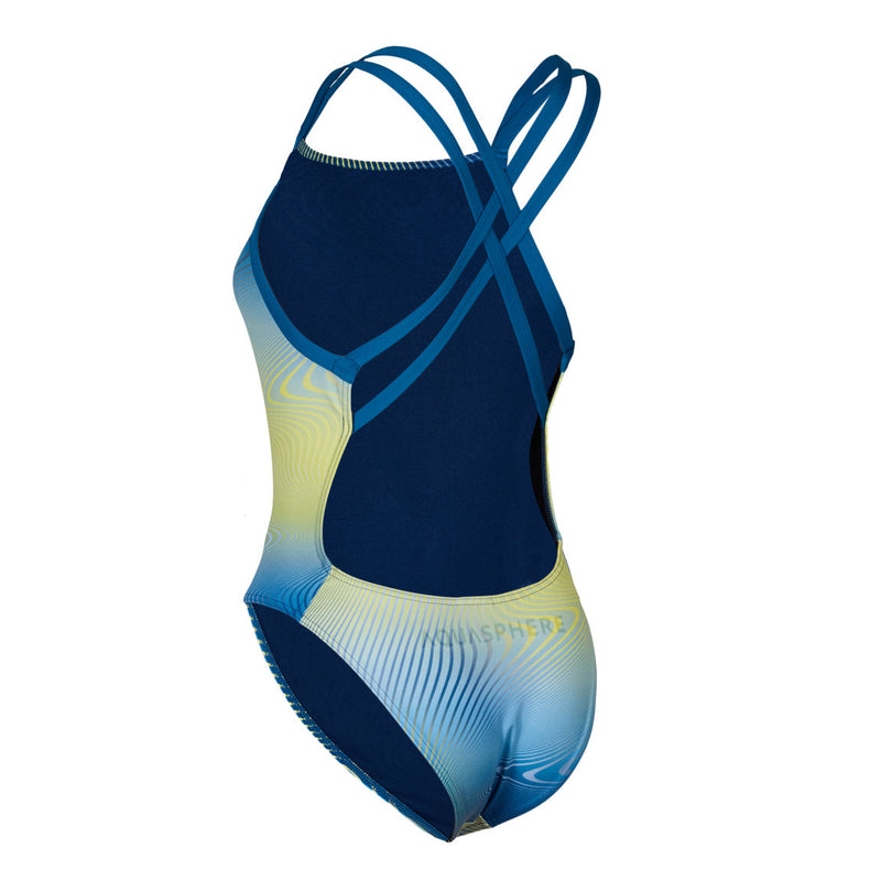 Essential Open Back - Badeanzug - Damen - Mehrfarbig/Blau