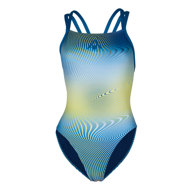 Essential Open Back - Badeanzug - Damen - Mehrfarbig/Blau