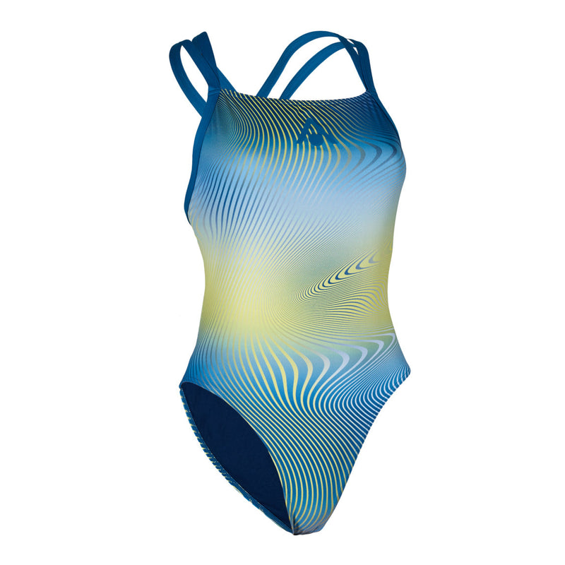 Essential Open Back - Badeanzug - Damen - Mehrfarbig/Blau