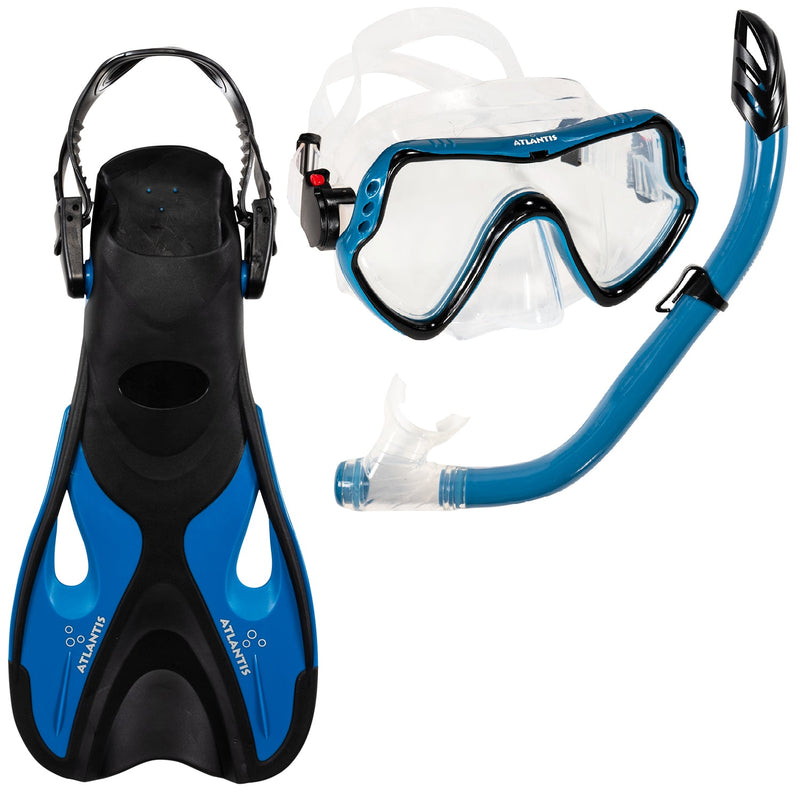 Samana Pro Set – Schnorchelset – Erwachsene – Schwarz/Petrolblau