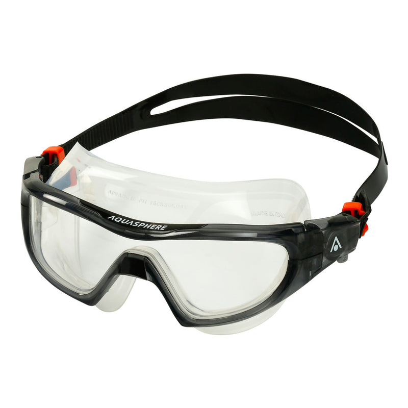 Vista Pro - Zwembril - Volwassenen - Clear lens - Grijs/Zwart