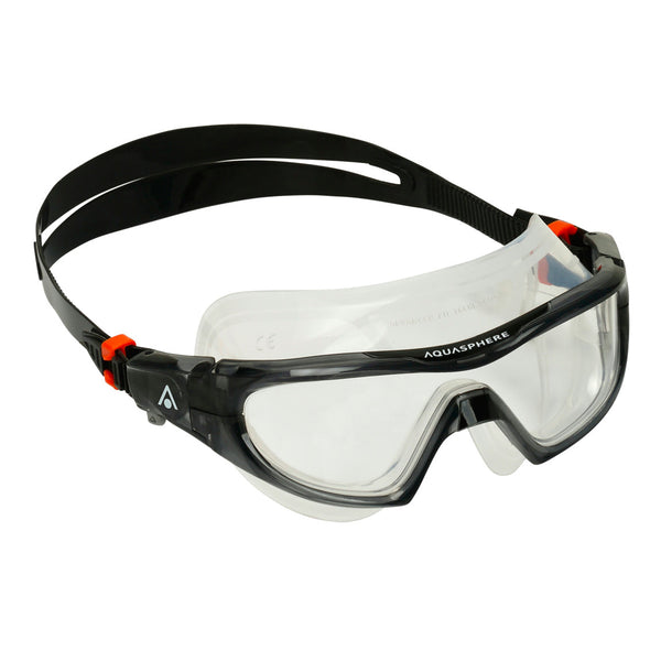 Vista Pro - Zwembril - Volwassenen - Clear lens - Grijs/Zwart