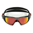 Vista Pro – Schwimmbrille – Erwachsene – orange verspiegelte Titanlinse – grau/orange