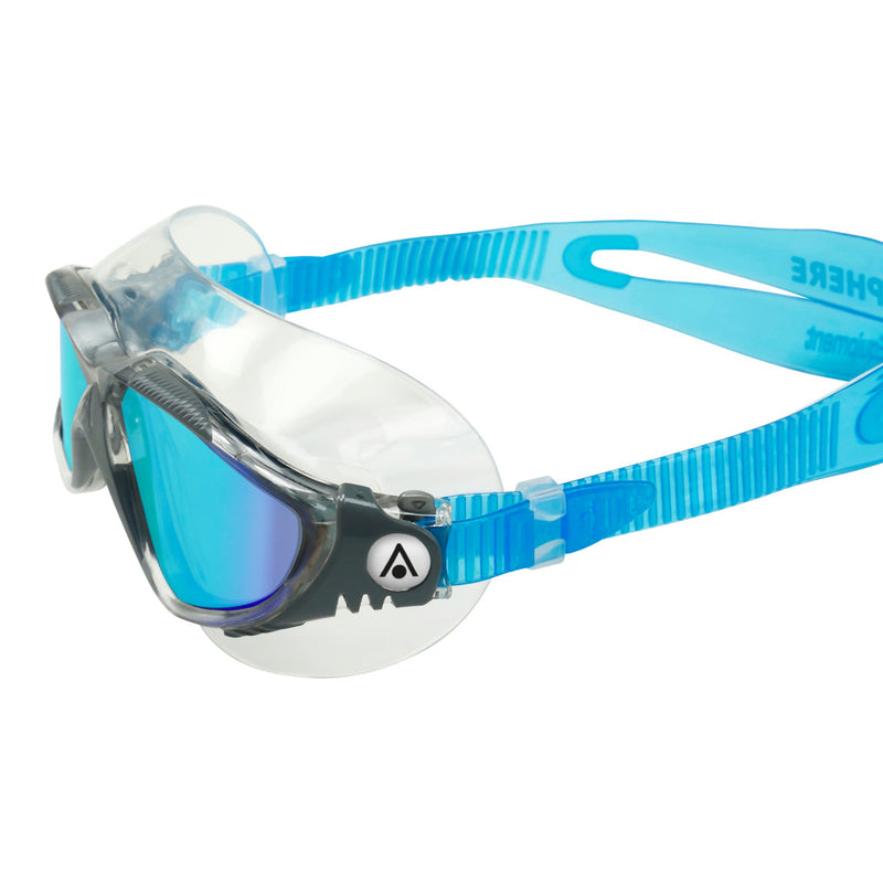 Vista - Zwembril - Volwassenen - Blue Titanium Mirrored Lens - Transparant/Grijs