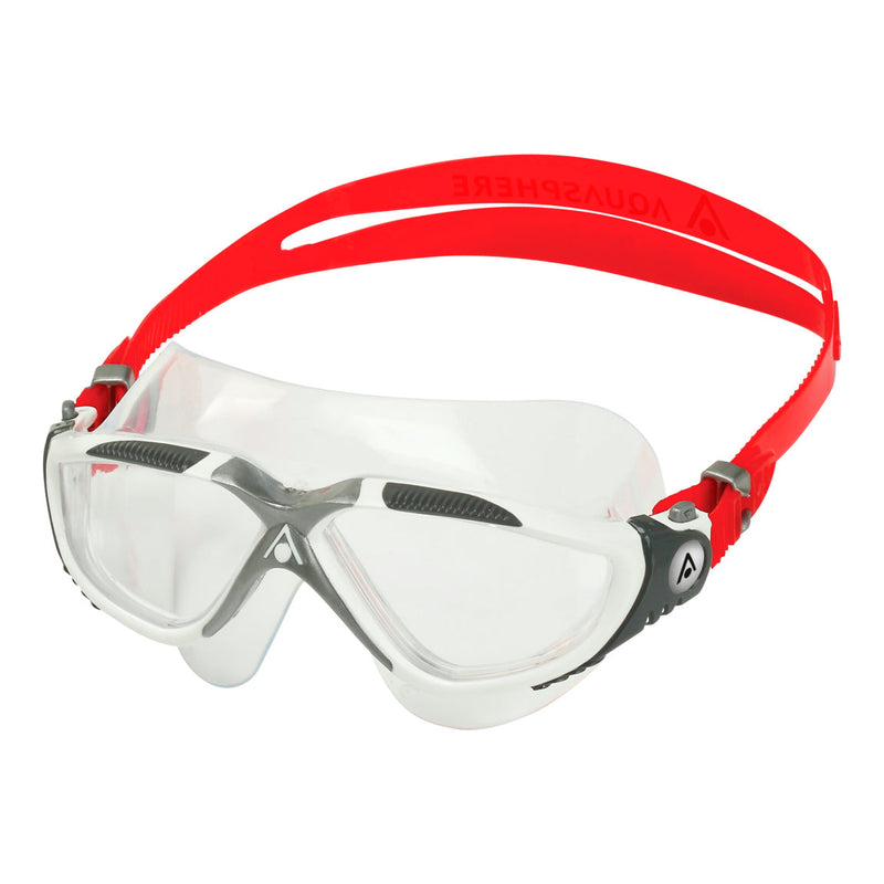 Vista - Zwembril - Volwassenen - Clear Lens - Wit/Rood