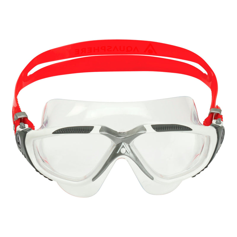 Vista - Zwembril - Volwassenen - Clear Lens - Wit/Rood
