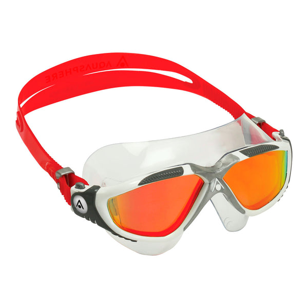 Vista - Zwembril - Volwassenen - Red Titanium Mirrored Lens - Wit/Rood