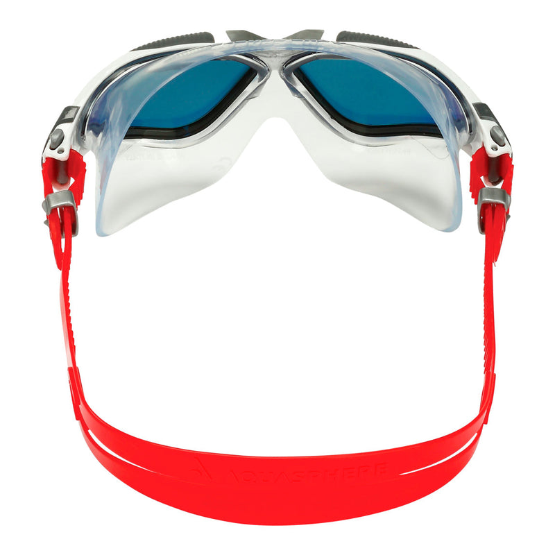 Vista - Zwembril - Volwassenen - Red Titanium Mirrored Lens - Wit/Rood