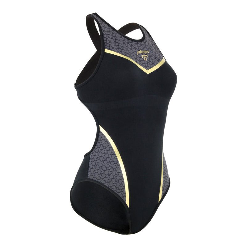 Vela - Badeanzug - Damen - Schwarz/Grau 